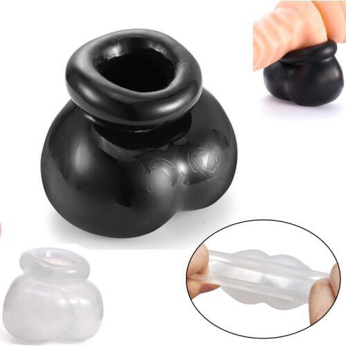 Penis Rings Man Time Delay Lasting Chastity Cage Cock Ring Ball Stretcher Gay Sex Toys Male Sex Toys Scrotum Bondage Restraint