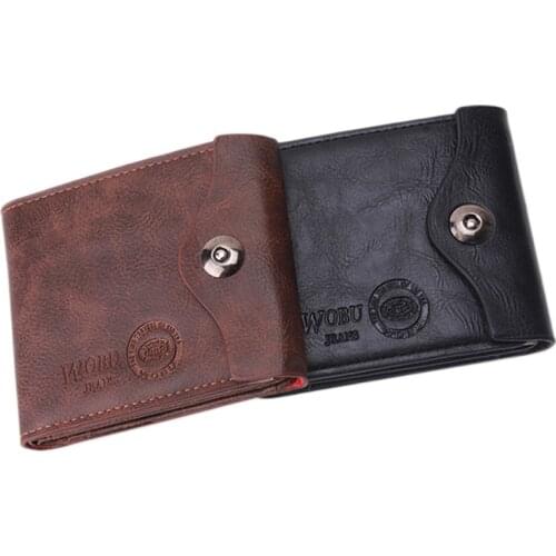 High Quantity Mens Wallet Leather PU Bifold Short Wallets Men Hasp Vintage Male Purse Coin Pouch Multi-functional Cards Wallet