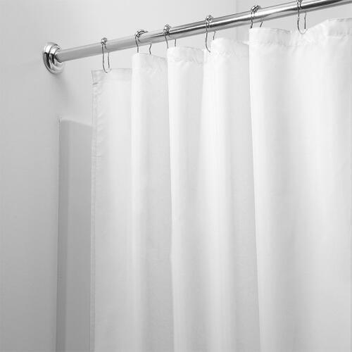 6 Color Solid Polyester Shower Curtain Mildew Resistant Bath Curtain For Hotal Waterproof Durable Bathroom Partition Curtain