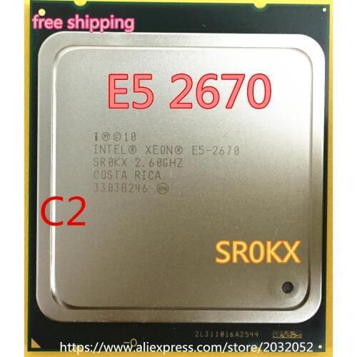 Intel Xeon Processor E5-2670 CPU 20M Cache 2.60 GHz 8.00 GT/s IntelQPI GA 2011 SROKX C2 E5 2670 (working 100% Free Shipping)