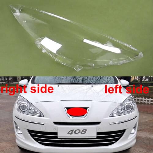 For Peugeot 408 2009 2010 2011 2012 Headlamps cover Transparent Lampshade Lamp Shell Plastic Protective Shell Cover