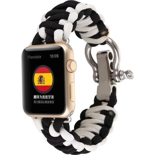 Umbrella Rope Strap for Apple Watch Band 42mm 38mm 44mm 40mm Nylon Sport Correa Bracelet Belt for iWatch Series SE 6 5 4 3 2