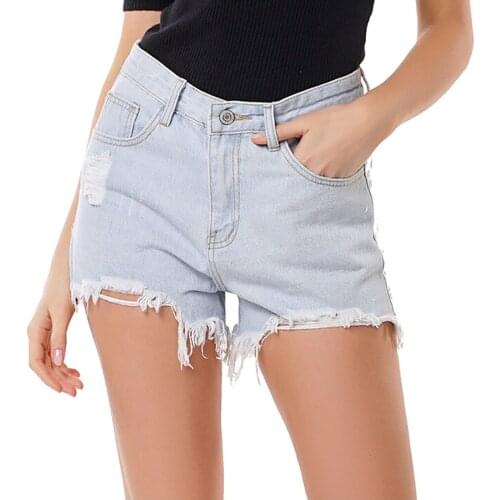 Sexy Shorts Women Jeans High Waist Bodycon Denim Ripped Hole Short Jeans Mini Club New Hot Dj Dance Shorts Plus Size S-xl
