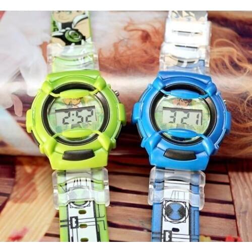 Pentium silicone cute and handsome cartoon watch boy fashion ben10 children electronic watch