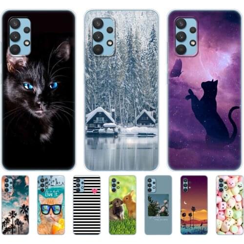 For Samsung Galaxy A32 A52 A72 Case Silicon Soft TPU Back Phone Cover For Samsung A32 A52 A72 4G 5G 2021 Protective Coque Bumper
