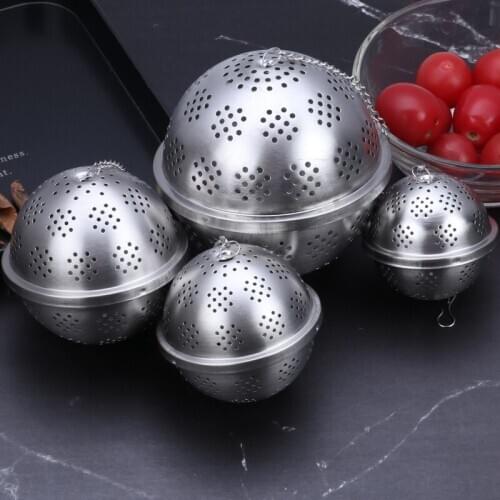 3 Size of Round ball Tea Infuser Reusable Stainless Steel Mesh Tea Strainer Filter Leaf Tea with Micro Perforated Mesh
