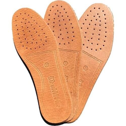 1Pair Ultra Thin Breathable Leather Shoe Insoles Large Size Absorb Sweat Deodorant Replacement Inner Soles Shoe Insole Pads