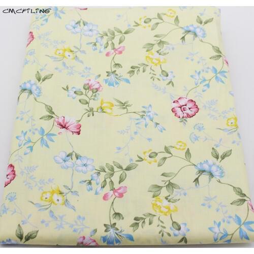 Printed Twill Cotton Fabric Flower Tissus Patchwork For DIY Quilting Sewing Textile Baby Doll Tissue Cloth Dress Material