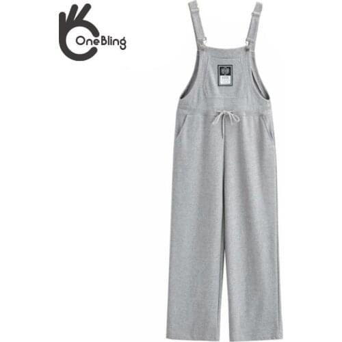 OneBling Za Woman 2021 Traf Harajuku Strap Long Pants Sweet Casual Trousers Female Overalls GirlsVintage Female Jumpsuits