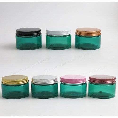 120g 4oz blue pet jar with aluminum lid plastic jar Cosmetic containers plastic make up bottle 20pcs