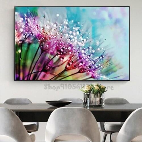 Flower 5D DIY Diamond Painting Dandelion Dewdrop Diamond Diamond Embroidery Sale Full Square,round Rhinestone Home Decor GG2800