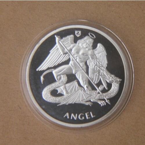 Archangel Michael Fire angel 40mm Silver Plated Coins Collectibles Challenge Coingreat Gift Copy Coins-replica Commemorative