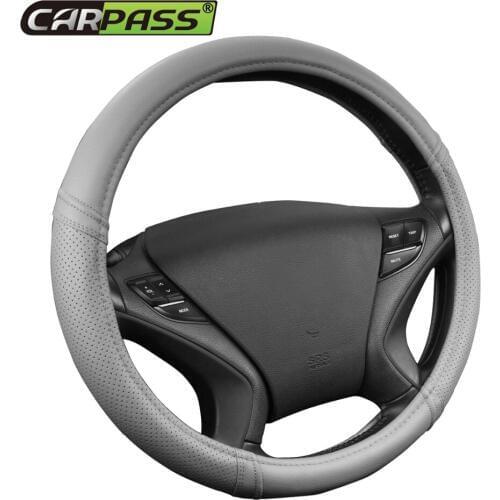 Car-covers Steering-wheel faux Leather Steering Wheel Cover Car Braid Leather Steering Wheel Cover 38CM Universal Steering Wheel