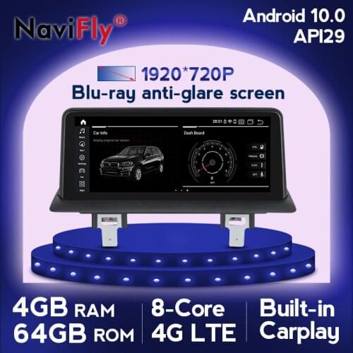 NaviFly Android 10.0 car multimedia player gps navigation for BMW 1 Series E81 E82 E87 E88 116i 118i 120i 130i 2005-2012