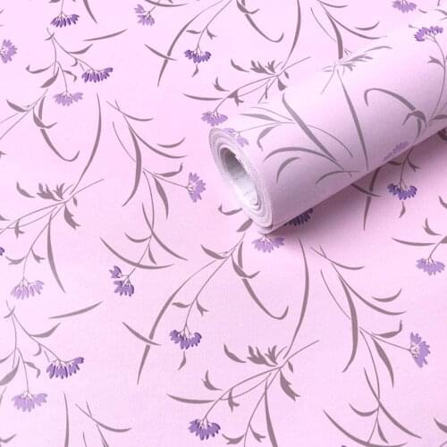 Decorative Lavender Drawer Liner Shelf Contact Paper Removable Self Adhesive Vinyl Floral Wallpaper 17.7x117 Inches