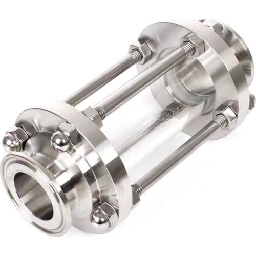 1.5"-4" Tri Clamp Sanitay Flow Sight Glass Diopter Fit 38mm 51mm Pipe OD SS304 Stainless Steel Fitting Homebrew Diary Product