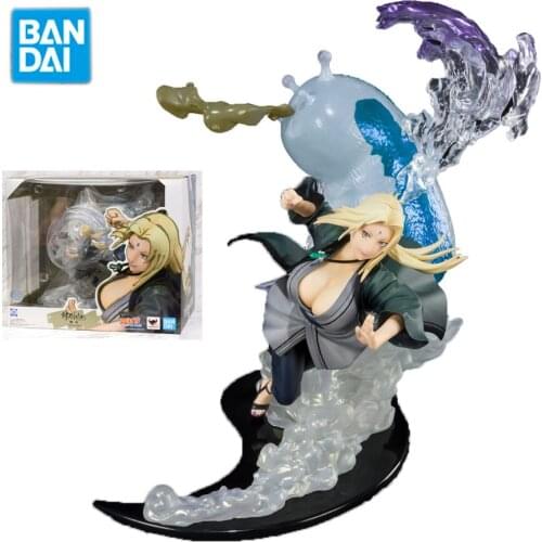 Bandai Original Figuarts ZERO NARUTO Anime Figures Relation Tsunade PVC Action Figure Collections Model Dolls Kids Toys Gifts