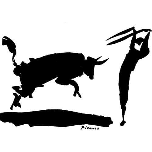 Picture Bullfighting art Black and white oil painting print on canvas from famous oil painting good decor gift