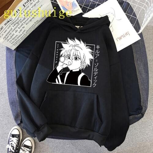 Cute Mens Hoodies Hunter X Hunter Men Women Pullovers Hoodies Sweatshirts Killua Zoldyck Hisoka 90s Anime Hoody Streetwear Tops