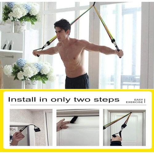 Resistance Bands Set Pull up Rope Fitness Exercise Latex Tubes Pedal Excerciser Home Workout Equipment Yoga Body Muscle Training