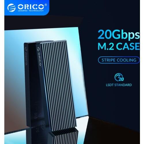 ORICO LSDT M.2 NVME SSD Case 20Gbps Aluminum M.2 NVME SSD Enclosure USB3.2 GEN2 x2 Type-C For M.2 Hard Drive Up to 2TB C to C