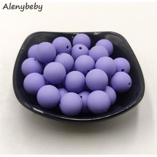 Food Grade Silicone Round Pearl Beads Teether 12/15mm Baby Teething Necklace DIY Pacifier Chain Care Infan Teether Product