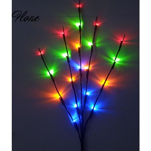 Valentines day gift Led lantern lights string artificial plants branch lights Christmas wedding party backdrop decorative lights