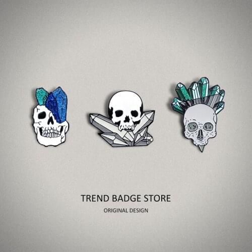 Creative Personality Makes Strange Brooch Fashion Skull Series Badge Cowboy Bag Colplace Ornaments Enamel Label Pins
