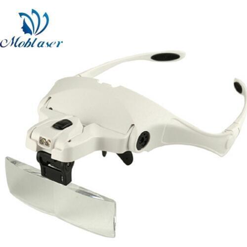 Adjustable Magnifier Headband Magnifying Glass Loupe For lip eyebrow semi permanent makeup Embroidery tattoo Grafted Eyelashes