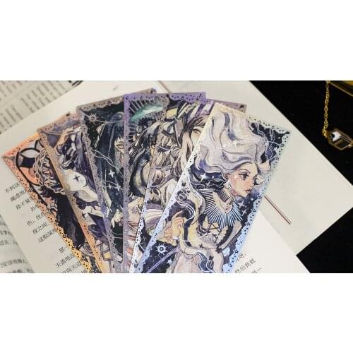 Sakalaka Creative Design Paper Bookmark Laser Silver Witch Inspiration Minority Gifts Planner Accessories