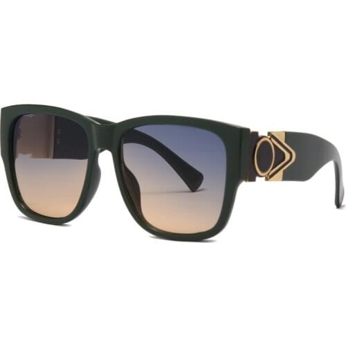 2021 New Wide Groovy Fashion Sunglasses Shades Oversized Luxury Brand Style Sun Glasses Classic Women Men Unisex Logo Eyewear UV