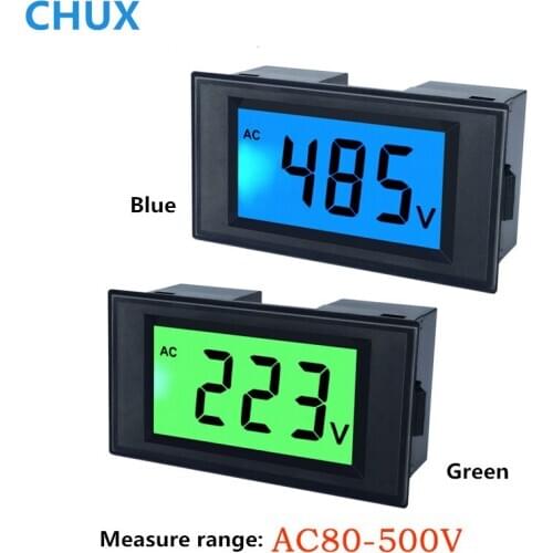 LCD Digital AC Power Voltmeter Color Screen Voltage AC80-500v Voltage Detection Display Sreen Digital Meter D69-20 120