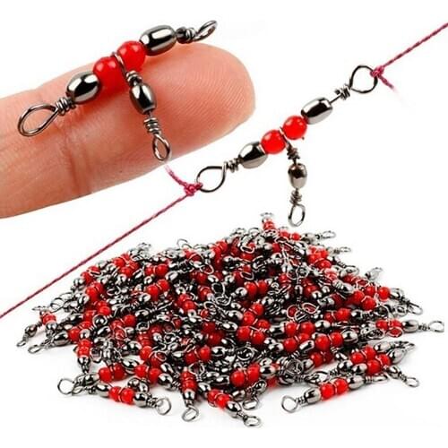 10/20/50pcs 3 Way Brass Fishing Rolling Barrel Swivels Fishhook Lure Line Connector Solid Ring Fishing Tackle Accessories