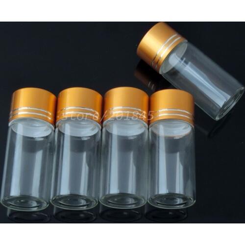 2Pcs 20ml Small Glass Bottles Vials Jars Decorative Tiny Mini Wishing Glass Bottle For Pendants DC 27mm
