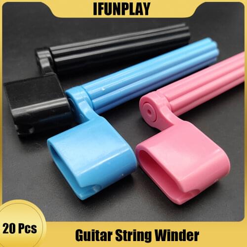 20pcs Guitar String Winder Quick Speed Peg Puller Bridge Pin Remover Tool for Acoustic Electric Guitars Accessories random