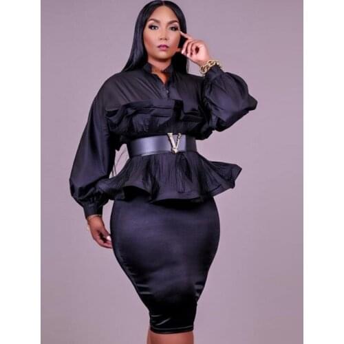 Africa Clothes for women Africaine Print Bodycon Tops + Skirts Sets XL-5XL Dashiki Traditional 2 Piece Set African Women