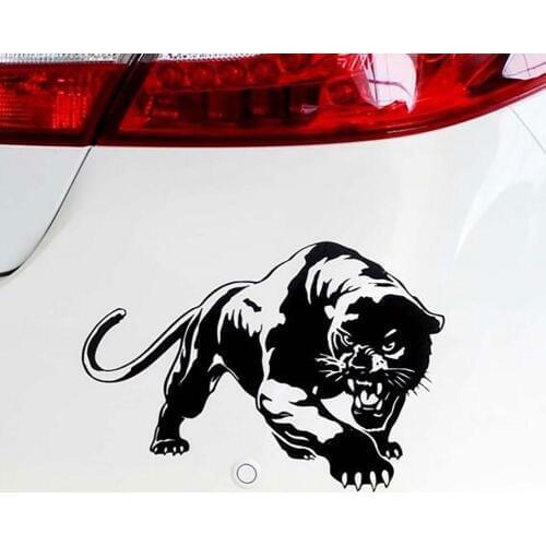 Car Sticker 3D 20*13cm Fiery Wild Panther Hunting Funny Sticker On Car Stickers and Decals Rear Window Vinyl Car Styling
