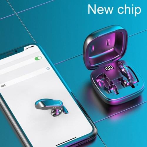 B20 TWS Bluetooth Earphones Ear Hook 8D Stereo Surround Bluetooth 5.0 Mini Wireless Headset for Mobile Phone