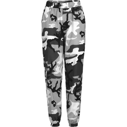 Womens Camo Cargo Pants Trousers Ladies Workout High Waist Casual Long Pants Military Army Combat Camouflage Pants Sweatpants