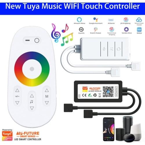 DC5-24V Mini RF Touch Remote WIFI Smart APP LED Controller RGB Light With Alexa Voice Control Music Synchronized Lighting