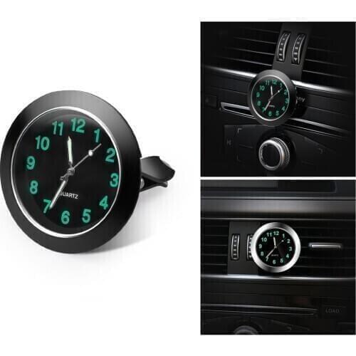 Electronic Mini Clock Stick-On Car Watch Luminous Table Refit Interior Quartz Watches