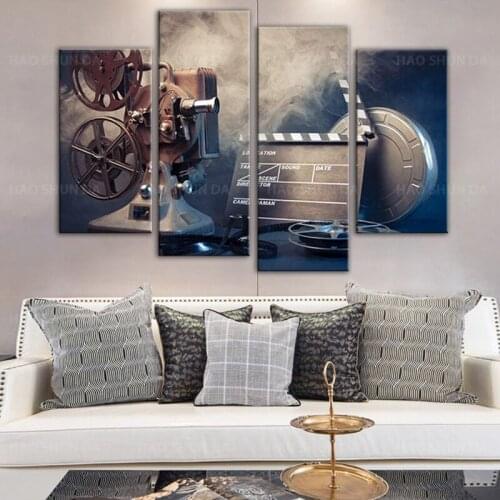 Art Wall Decor Filmmaking Concept Scene with Dramatic Lighting Still Life Picture Poster Print Canvas For Living Room Bedroom