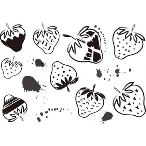 Little Strawberry pattein Clear Stamp for Scrapbooking Transparent Silicone Rubber DIY Photo Album Decor 113