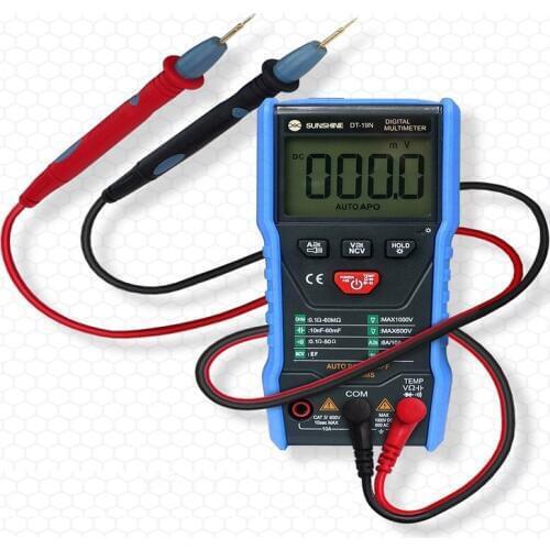 Mini Intelligent Digital Multimeter Temperature Measurement AC DC Resistance Tester for Mobile Phone Repair
