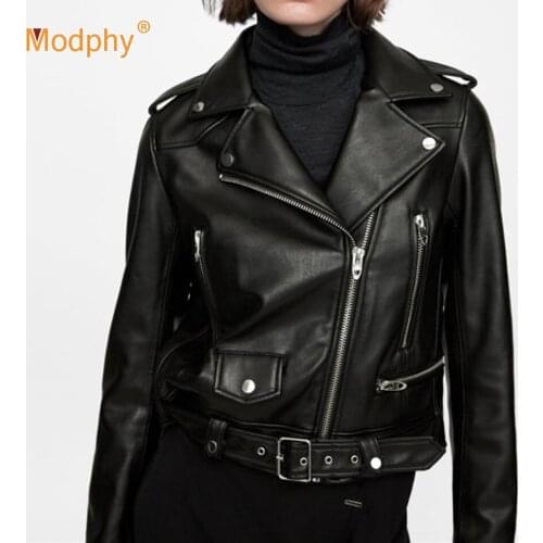 Modphy Womens Fashion Leather Jackets