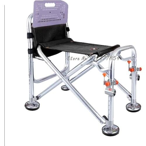2021 New Backrest Fishing Chair Folding Multifunctional All Terrain Telescopic Fishing Chair Portable Fishing Stool