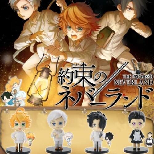 NEW 4PCS/Set Adventure The Promised Neverland Figure Emma Figure Anime Chibi Figure PVC Action Model Toys Anime Figure Kids Toys