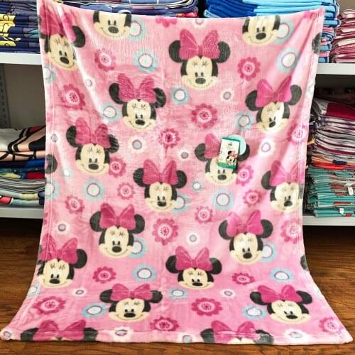 Disney Mickey Minnie Mouse Blanket Frozen Elsa Anna Flat Sheet Throw Blanket Sofa Crib Bed Baby Bath Towel Kids Birthday Gifts