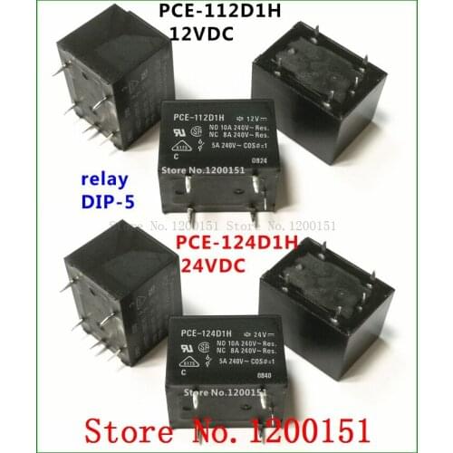 PCE-112D1H 12vdc PCE-124D1H 24vdc relay dip-5