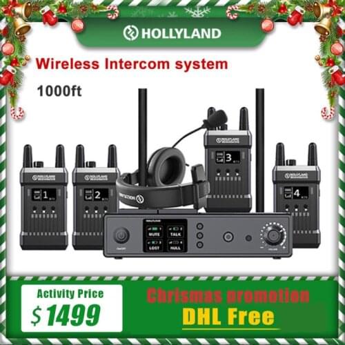 Hollyland Mars T1000 1000ft Wireless Transmission Intercom System Photography Full-duplex Wireless Communication Accessories